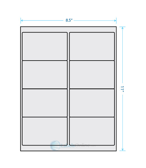 4" x 3" - 6 up - Recycled