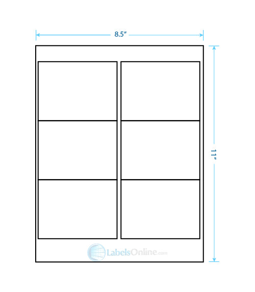 4" x 3" - 6 up - Removable