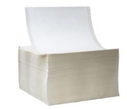 4" x 3" - Fanfolded Inkjet Label; 1 Stack/case; 3 Labels/fold; 3,000 Labels/stack - Kimdura (GHS/BS5609 Certified)