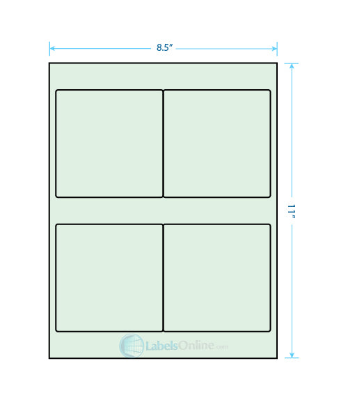 4" x 4" - 4 up - Pastel Green