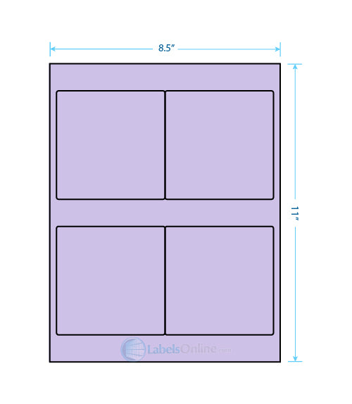 4" x 4" - 4 up - Pastel Purple