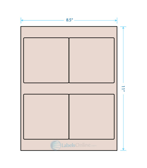 4" x 4" - 4 up - Pastel Tan