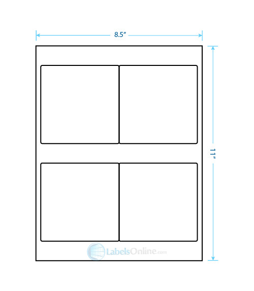 4" x 4" - 4 up - Removable