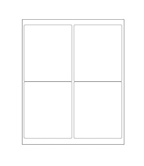 4" x 5" Laser/Inkjet Shipping Labels; 4 up; 250 sheets/case - Standard White Matte