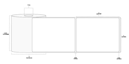 4" x 5" Premium Direct Thermal Paper Label; Perforated; 1" Core; 4" OD; 12 Rolls/carton (350 Labels/roll)