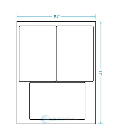 4" x 6" - 3 up - Clear Matte (Laser)
