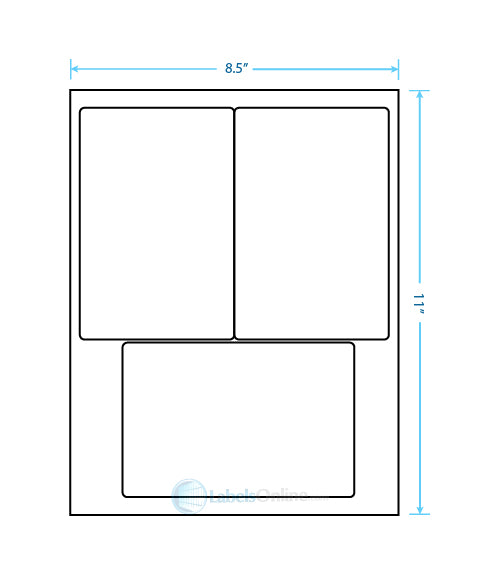 4" x 6" - 3 up - Matte Litho (Laser)