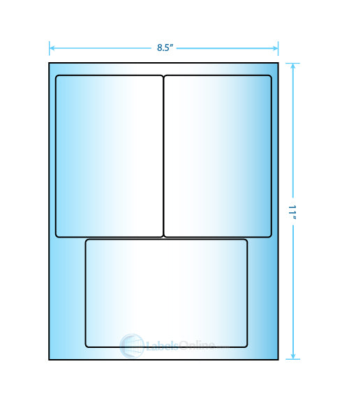 4" x 6" - 3 up - Premium High Gloss (Laser)