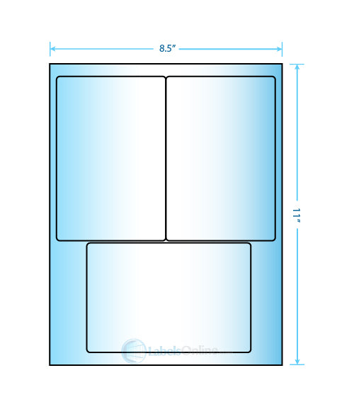 4" x 6" - 3 up - White Vinyl Drum (Laser)
