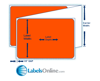 4" x 6" Floodcoated Direct Thermal Paper Label; Perforated; Fanfolded; 2 Stacks/carton (2,000 Labels/stack) - Orange PMS 021