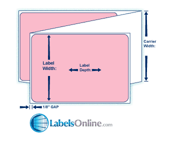 4" x 6" Floodcoated Direct Thermal Paper Label; Perforated; Fanfolded; 2 Stacks/carton (2,000 Labels/stack) - Pastel Pink PMS 182