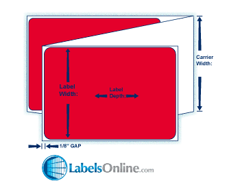 4" x 6" Floodcoated Direct Thermal Paper Label; Perforated; Fanfolded; 2 Stacks/carton (2,000 Labels/stack) - Red PMS 185