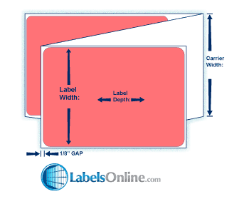 4" x 6" Fluorescent Floodcoated Direct Thermal Paper Label; Perforated; Fanfolded; 2 Stacks/carton (2,000 Labels/stack) - Fluorescent Red PMS 805