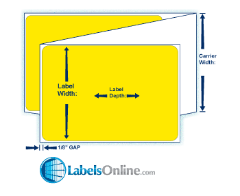 4" x 6" Fluorescent Floodcoated Direct Thermal Paper Label; Perforated; Fanfolded; 2 Stacks/carton (2,000 Labels/stack) - Fluorescent Yellow PMS 803