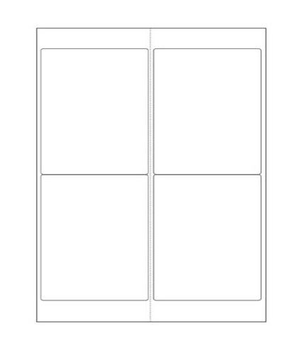 4" x 6" Laser/Inkjet Labels; 4 up (4,000 labels/case) - Standard White Matte