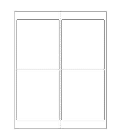 4" x 6" Laser/Inkjet Legal Sheet Labels; 4 up; 100 sheets/case - Standard White Matte