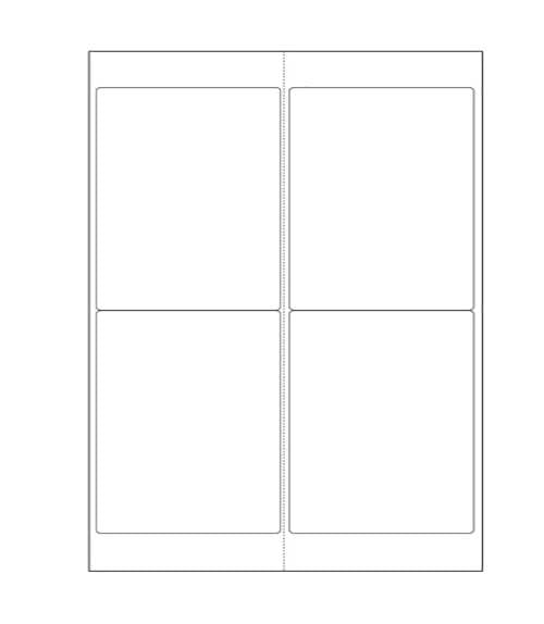 4" x 6" Laser/Inkjet Legal Sheet Labels; 4 up; 250 sheets/case - Standard White Matte