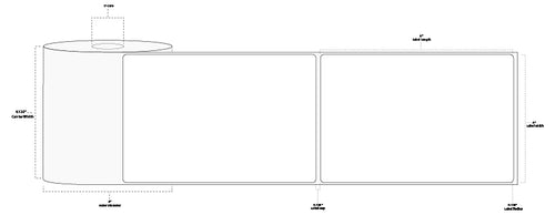 4" x 6" Premium Direct Thermal Paper Label; No Perf; 1" Core; 4" OD; 12 Rolls/carton (245 Labels/roll)
