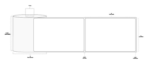 4" x 6" Premium Direct Thermal Paper Label; Perforated; 1" Core; 4" OD; 12 Rolls/carton (250 Labels/roll)