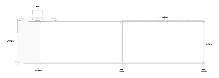 4" x 8" Premium Direct Thermal Paper Label; Perforated; 1" Core; 4" OD; 12 Rolls/carton (200 Labels/roll)