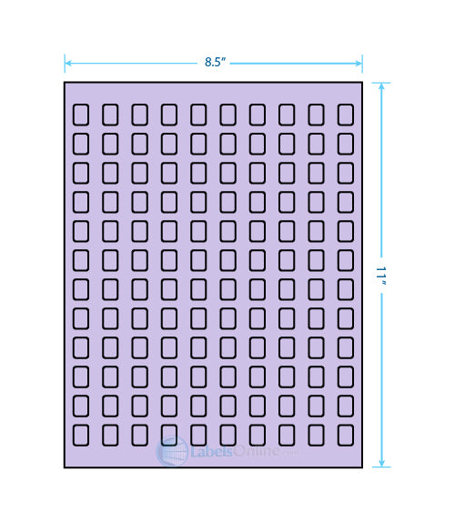 .42" x .58" - 120 up - Pastel Purple (Laser)