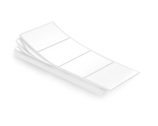 4" x 3" - Fanfolded Inkjet Label; 1 Stack/case; 3 Labels/fold; 3,000 Labels/stack - Matte Paper