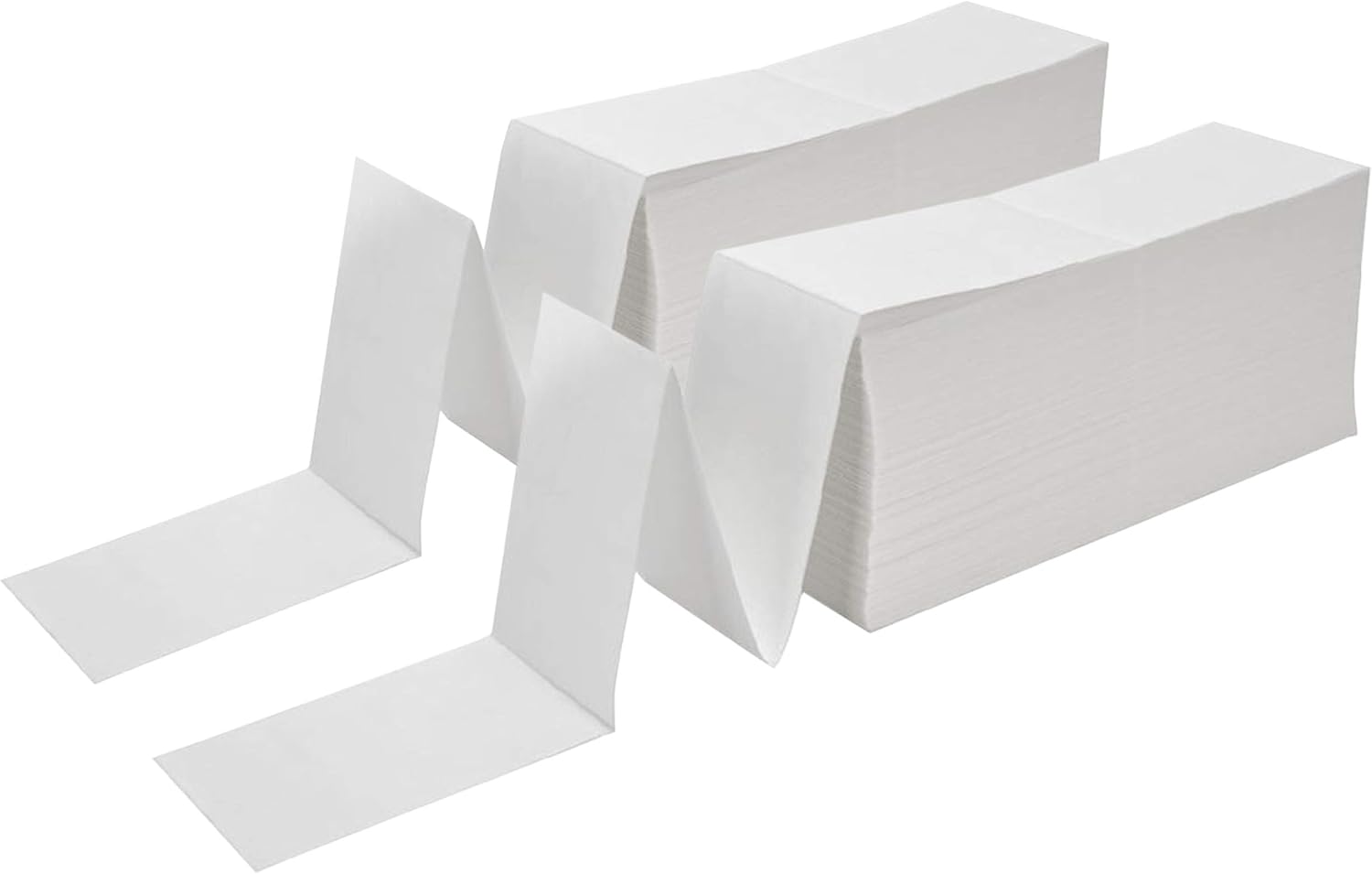 4" x 6" - Fanfolded Inkjet Label; 1 Stack/case; 2 Labels/fold; 2,500 Labels/stack - Kimdura (GHS/BS5609 Certified)