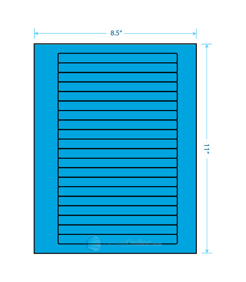 6.25" x .5" - 20 up - Fluorescent Blue