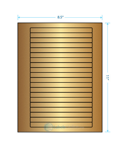 6.25" x .5" - 20 up - Gold Foil