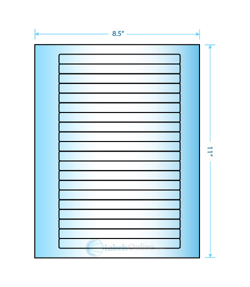6.25" x .5" - 20 up - High Gloss