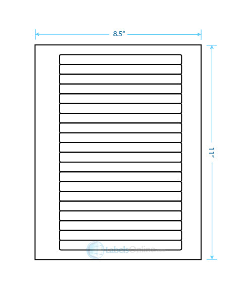 6.25" x .5" - 20 up - Opaque/Blockout