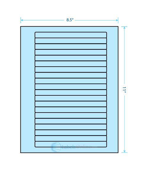 6.25" x .5" - 20 up - Pastel Blue