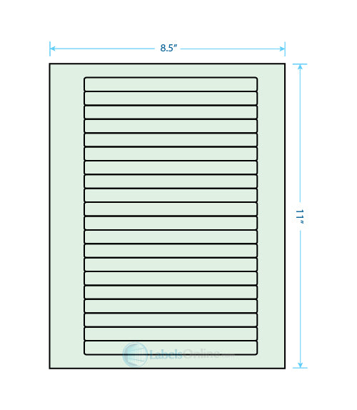6.25" x .5" - 20 up - Pastel Green