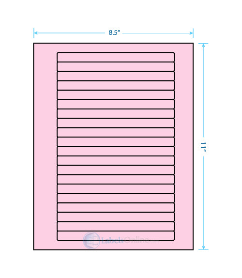 6.25" x .5" - 20 up - Pastel Pink