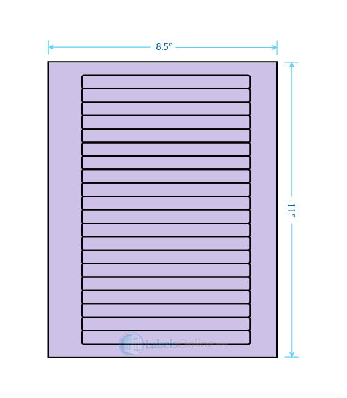 6.25" x .5" - 20 up - Pastel Purple