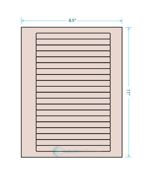 6.25" x .5" - 20 up - Pastel Tan