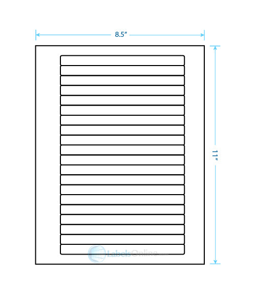 6.25" x .5" - 20 up - White Polyester