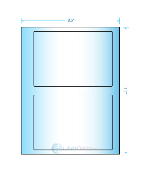 6.78" x 4.75" Barcode Labels - 2 up - High Gloss