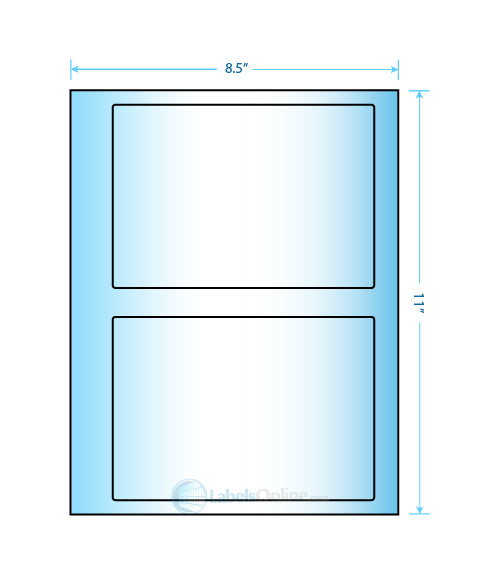 6.78" x 4.75" Barcode Labels - 2 up - Mid Gloss
