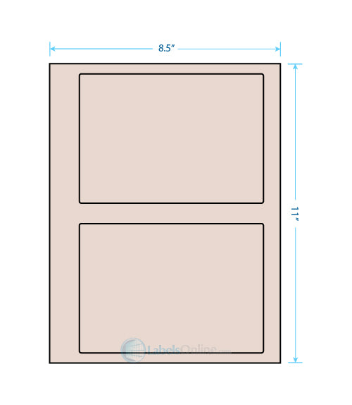 6.78" x 4.75" Barcode Labels - 2 up - Pastel Tan