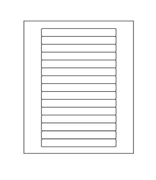 6" x 2/3" Laser/Inkjet VHS Tape Spine Labels; 15 up; 250 sheets/case - Standard White Matte
