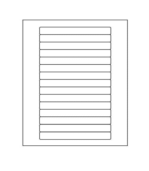 6" x 2/3" Laser/Inkjet VHS Tape Spine Labels; 15 up; 250 sheets/case - Standard White Matte