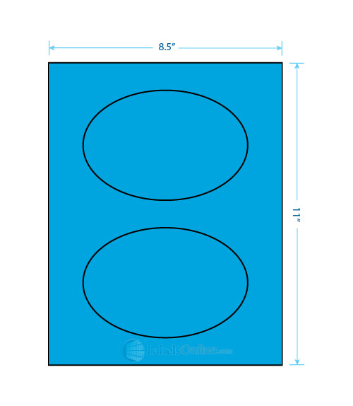 6" x 4" - 2 up - Fluorescent Blue