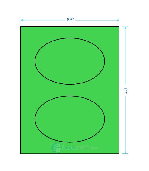 6" x 4" - 2 up - Fluorescent Green
