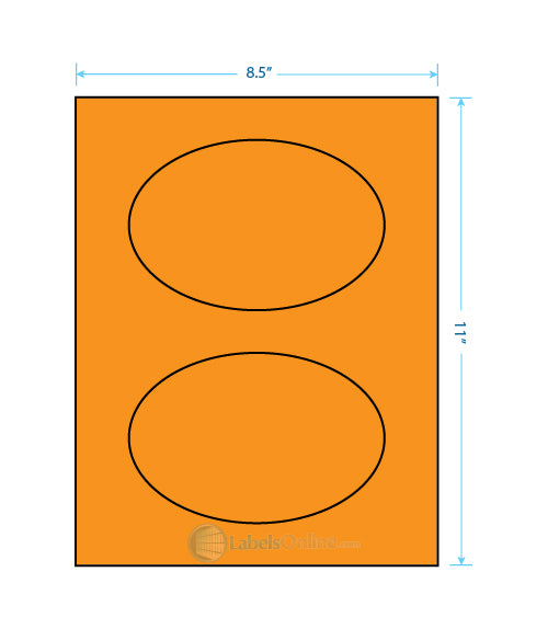 6" x 4" - 2 up - Fluorescent Orange