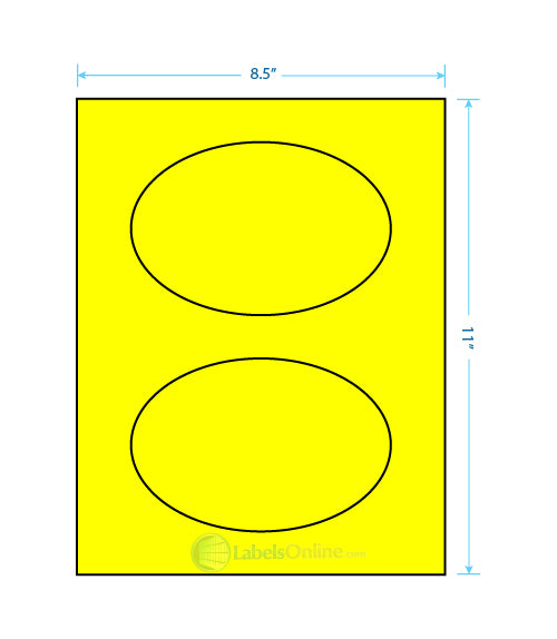 6" x 4" - 2 up - Fluorescent Yellow