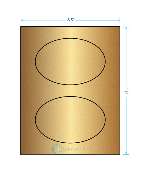 6" x 4" - 2 up - Gold Foil