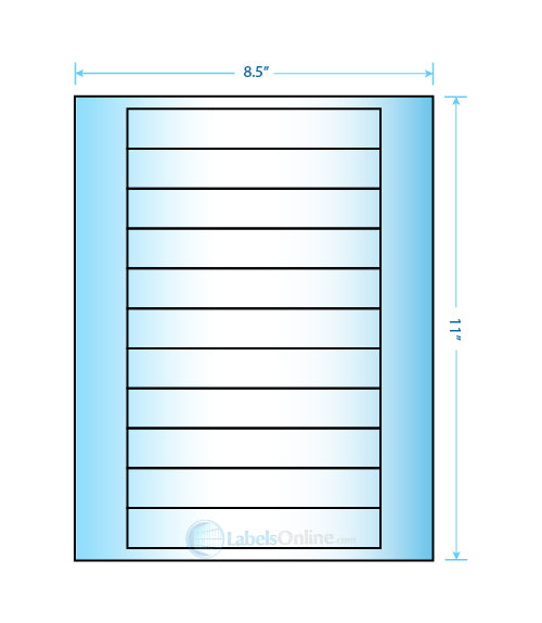 6" x .946" - 11 up - Mid Gloss