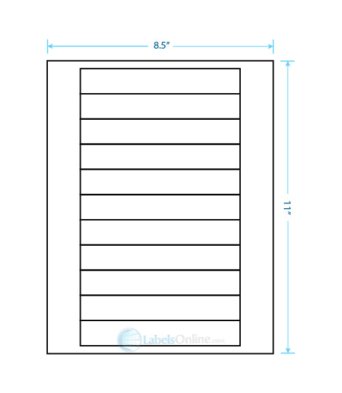 6" x .946" - 11 up - Opaque/Blockout