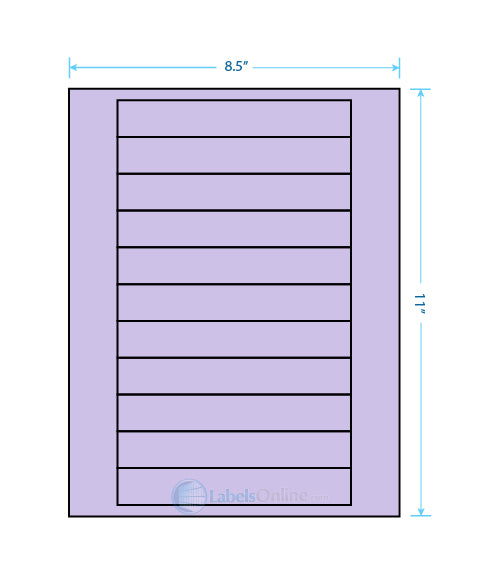 6" x .946" - 11 up - Pastel Purple